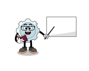 Fototapeta premium Mascot cartoon of gear teacher