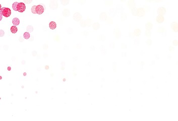 Light Red vector backdrop with dots.