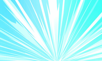 Obraz premium 集中線を加工したサイバーな雰囲気の背景(水色系統メイン)