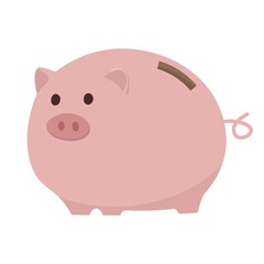 可愛いピンクのブタの貯金箱