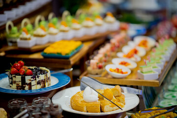 catering food, dessert and sweet, mini canapes, snacks and appetizers, food for the event, sweetmeat
