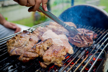  Bar-B-Q, grill, roast, barbecue, tread, stride, bake
