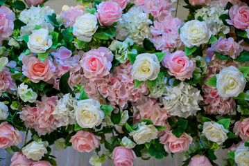 Wedding backdrop background,  flower decoration

