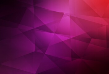 Fototapeta premium Dark Purple, Pink vector polygonal pattern.