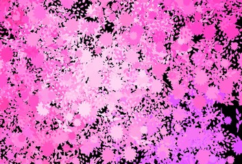 Dark Pink vector backdrop with memphis shapes.