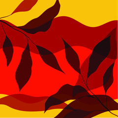 Fototapeta premium Floral illustration in tropical style. Perfect for fabric. Modern graphic design.