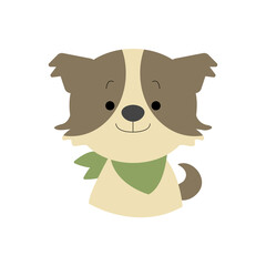 かわいいイヌの顔アイコン　イラスト素材