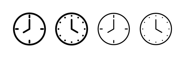 Clock icon vector. Time sign and symbol. watch icon