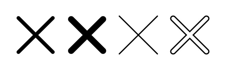 Close icon vector. Delete sign and symbol. cross sign