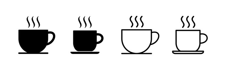 coffee cup icon vector. cup a coffee sign and symbol