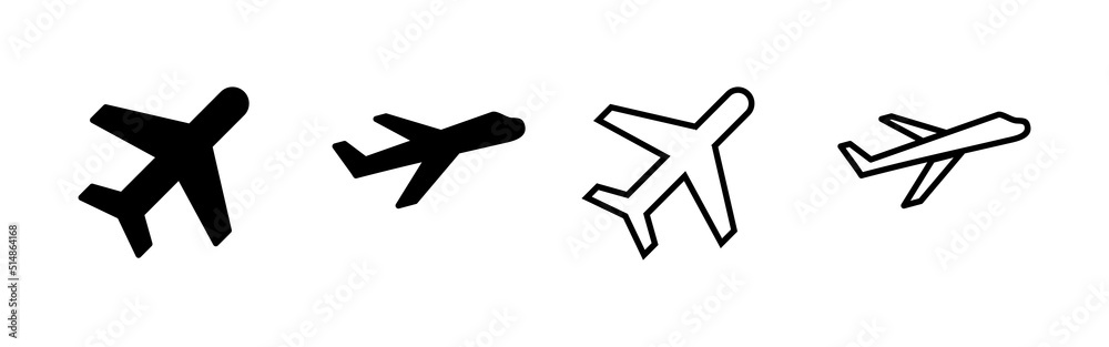 Poster plane icon vector. airplane sign and symbol. flight transport symbol. travel sign. aeroplane