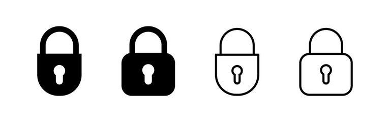Lock icon vector. Padlock sign and symbol. Encryption icon. Security symbol