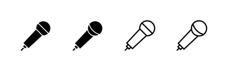 Microphone icon vector. karaoke sign and symbol