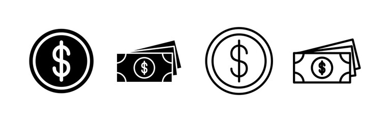 Money icon vector. Money sign and symbol