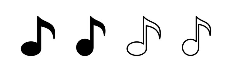 Music icon vector. note music sign and symbol