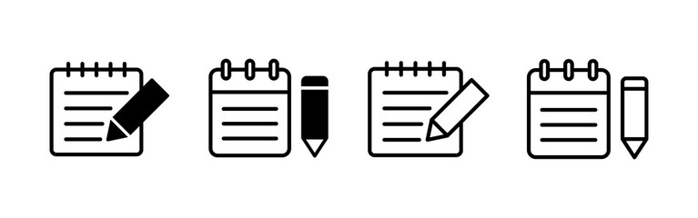 Note icon vector. notepad sign and symbol