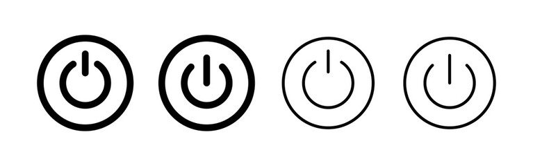 Power icon vector. Power Switch sign and symbol. Electric power