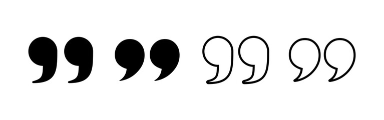 Quote icon vector. Quotation mark sign and symbol