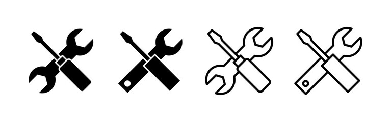 Repair tools icon vector. tool sign and symbol. vectorting icon. Wrench and screwdriver. Service