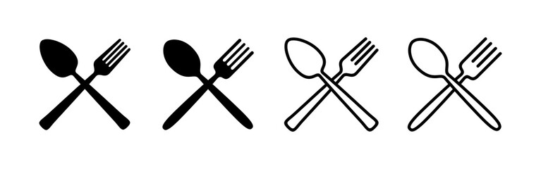spoon and fork icon vector. spoon, fork and knife icon vector. restaurant sign and symbol