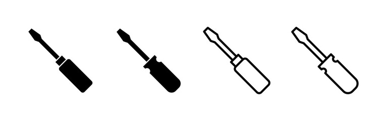 Screwdriver icon vector.tools sign and symbol