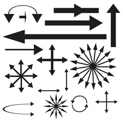 set of different arrows. Vector illustration. stock image.