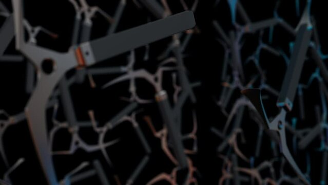 Pick Axes 4k. High quality 4k footage