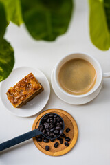 cup of coffee and cake