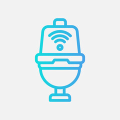 Smart toilet icon in gradient style about smart home, use for website mobile app presentation