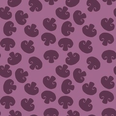 Mushrooms seamless champignons pattern for fabrics and wrapping paper and kids and kitchen