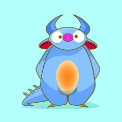 Cool and cute monster inc design. vector illustration icon