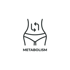 metabolism line icon. linear style sign for mobile concept and web design. Outline vector icon. Symbol, logo illustration. Vector graphics