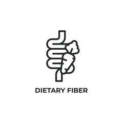 dietary fiber line icon. linear style sign for mobile concept and web design. Outline vector icon. Symbol, logo illustration. Vector graphics