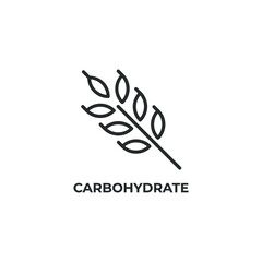 carbohydrate line icon. linear style sign for mobile concept and web design. Outline vector icon. Symbol, logo illustration. Vector graphics