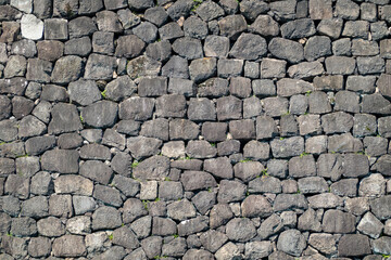 皇居外苑を囲む濠（日比谷濠）の石垣
