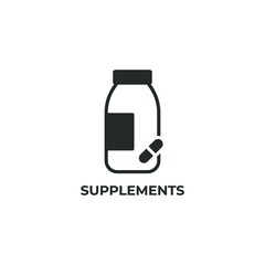 supplements vector icon. filled flat sign for mobile concept and web design. Symbol, logo illustration. Vector graphics