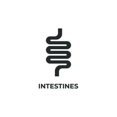 Fototapeta premium intestines vector icon. filled flat sign for mobile concept and web design. Symbol, logo illustration. Vector graphics