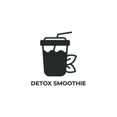 detox smoothie vector icon. filled flat sign for mobile concept and web design. Symbol, logo illustration. Vector graphics