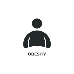 obesity vector icon. filled flat sign for mobile concept and web design. Symbol, logo illustration. Vector graphics