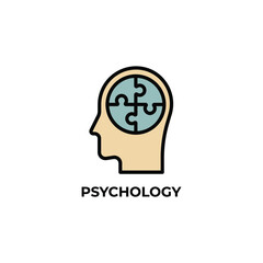 psychology vector icon. Colorful flat design vector illustration. Vector graphics