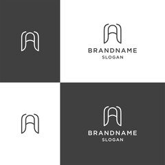 Letter a logo icon design template vector illustration