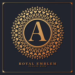 Ornamental luxury letter a logo