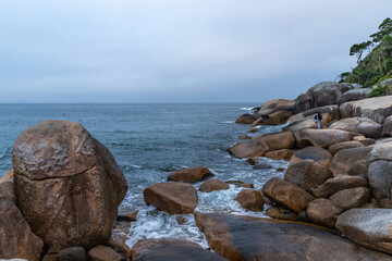 rocky coast of the sea