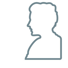 People icons, simple flat line set. Man, woman avatar, user profile, contact person, team vector illustrations. 
