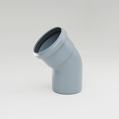 3d visualization, Polypropylene sewer pipes with noise reduction - Branch