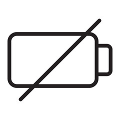 low battery line icon