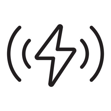 wireless charging line icon