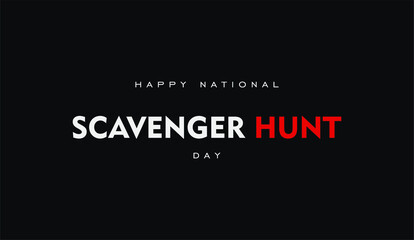National Scavenger Hunt Day. Holiday concept. Template for background, banner, card, poster, t-shirt with text inscription