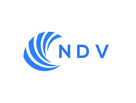 NDV Flat accounting logo design on white background. NDV creative initials Growth graph letter logo concept. NDV business finance logo design.
