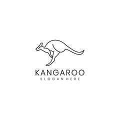 Kangaroo logo design icon vector